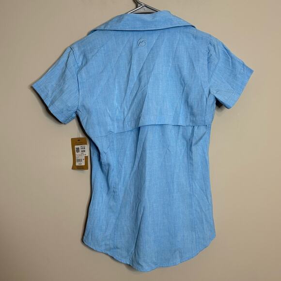 NWT Magellan Outdoor Blue Aster Moisture Wicking Fish Gear Shirt Size XS - Picture 5 of 6
